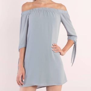 TOBI Vintage Blue Off Shoulder Shift Dress - new